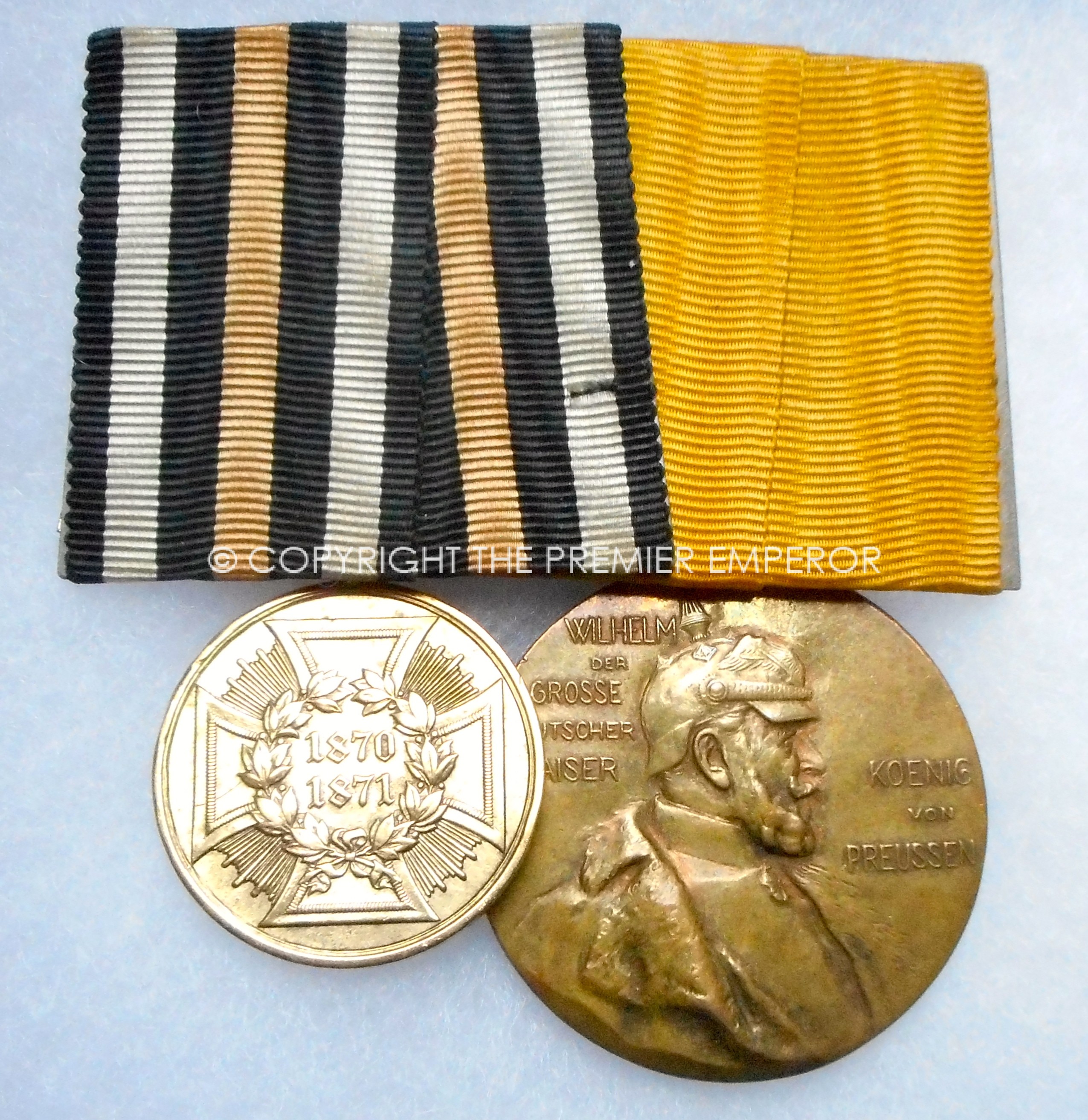 Imperial German Franco/Prussian War medal & Centenary medal 1897.