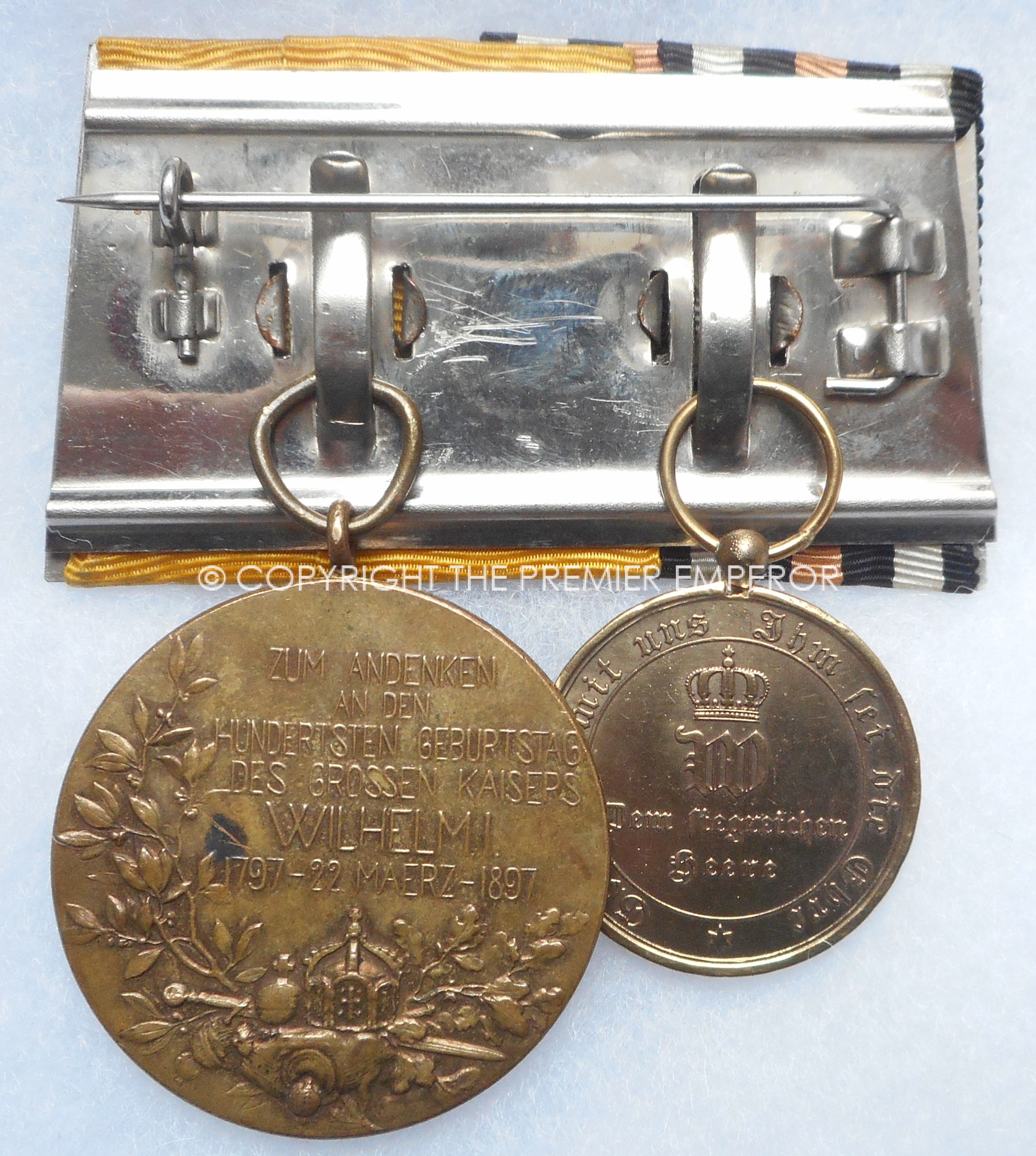 Imperial German Franco/Prussian War medal & Centenary medal 1897.