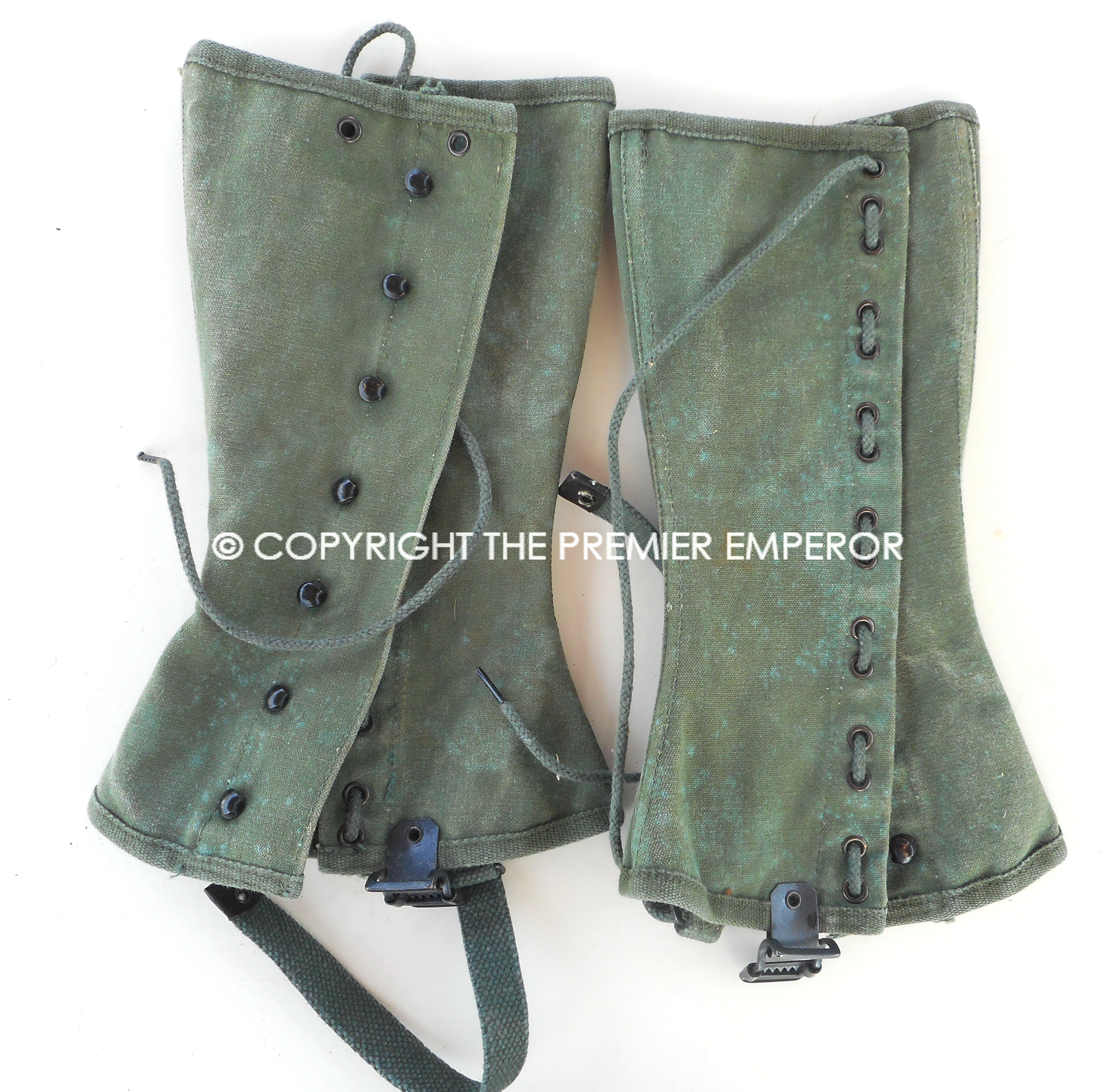 French Military Gaiters from Indochine period of history.Circa.1947-55