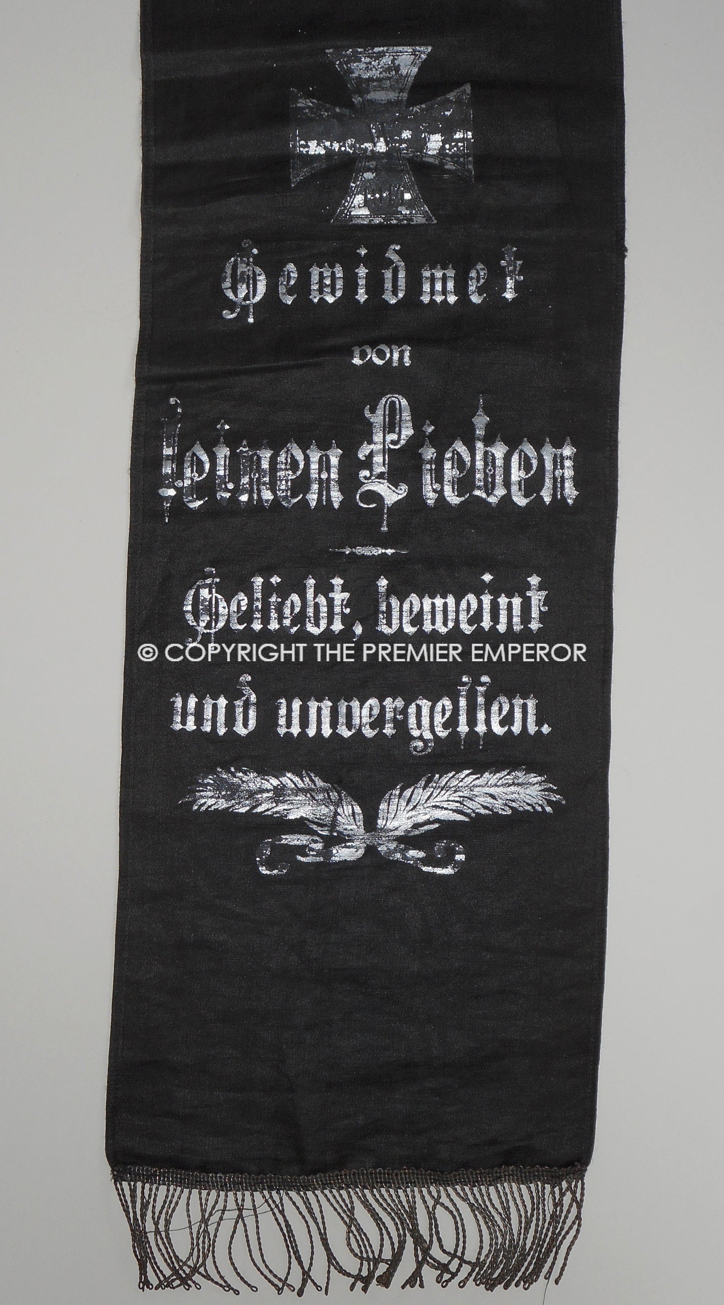 German Great War Funeral ribbon banner for the Somme 1916.