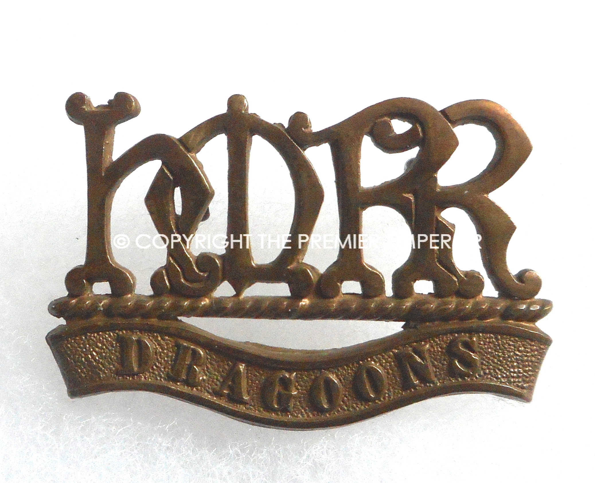 British Boer War period HMRR Reserve Regiment shoulder title ‘Dragoons’.Circa.1900