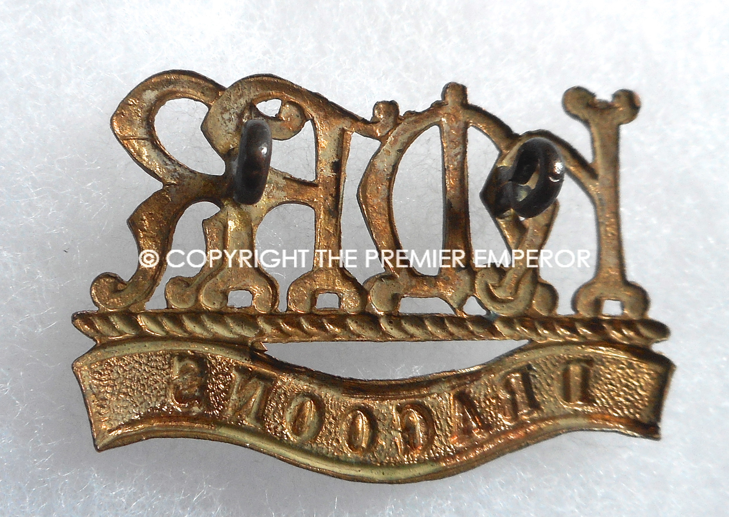 British Boer War period HMRR Reserve Regiment shoulder title ‘Dragoons’.Circa.1900