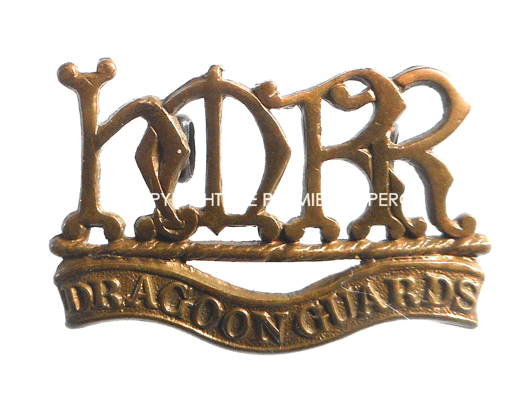 British Boer War period HMRR Reserve Regiment shoulder title ‘Dragoon Guards’.Circa.1900