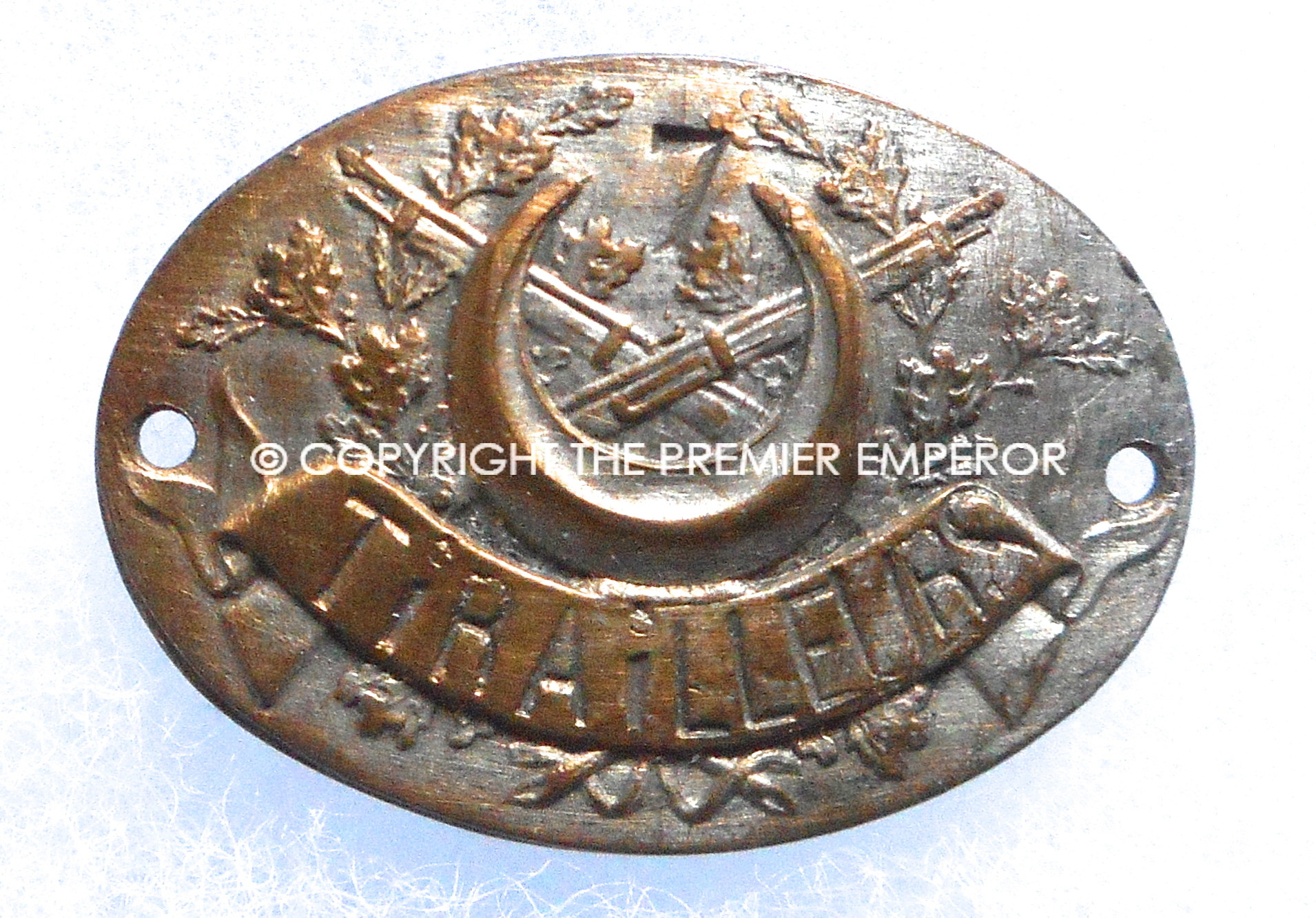 France 7th Regiment de Tirailleurs braclet plaque. Circa.1930's