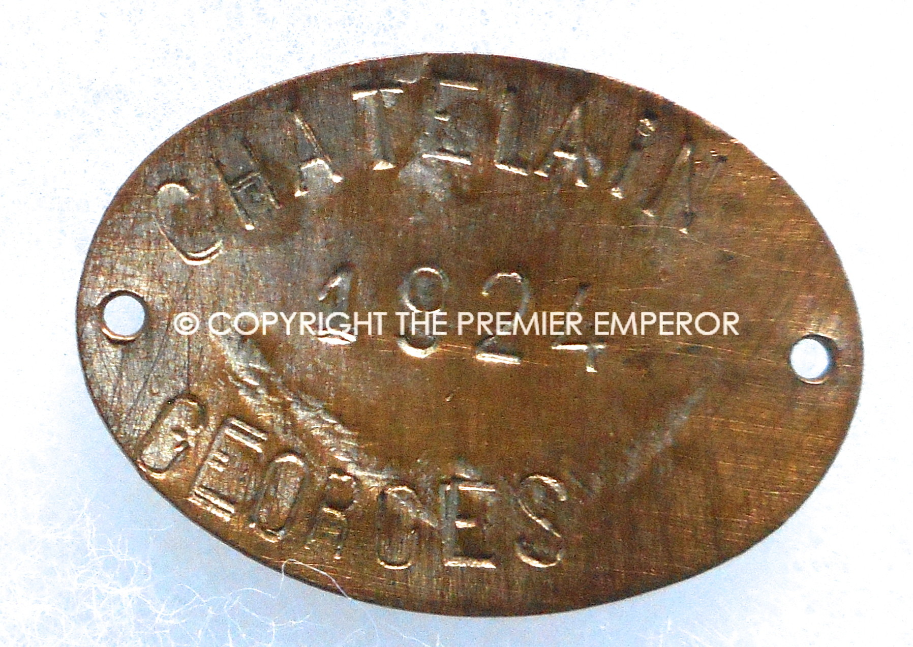 France 7th Regiment de Tirailleurs braclet plaque. Circa.1930's