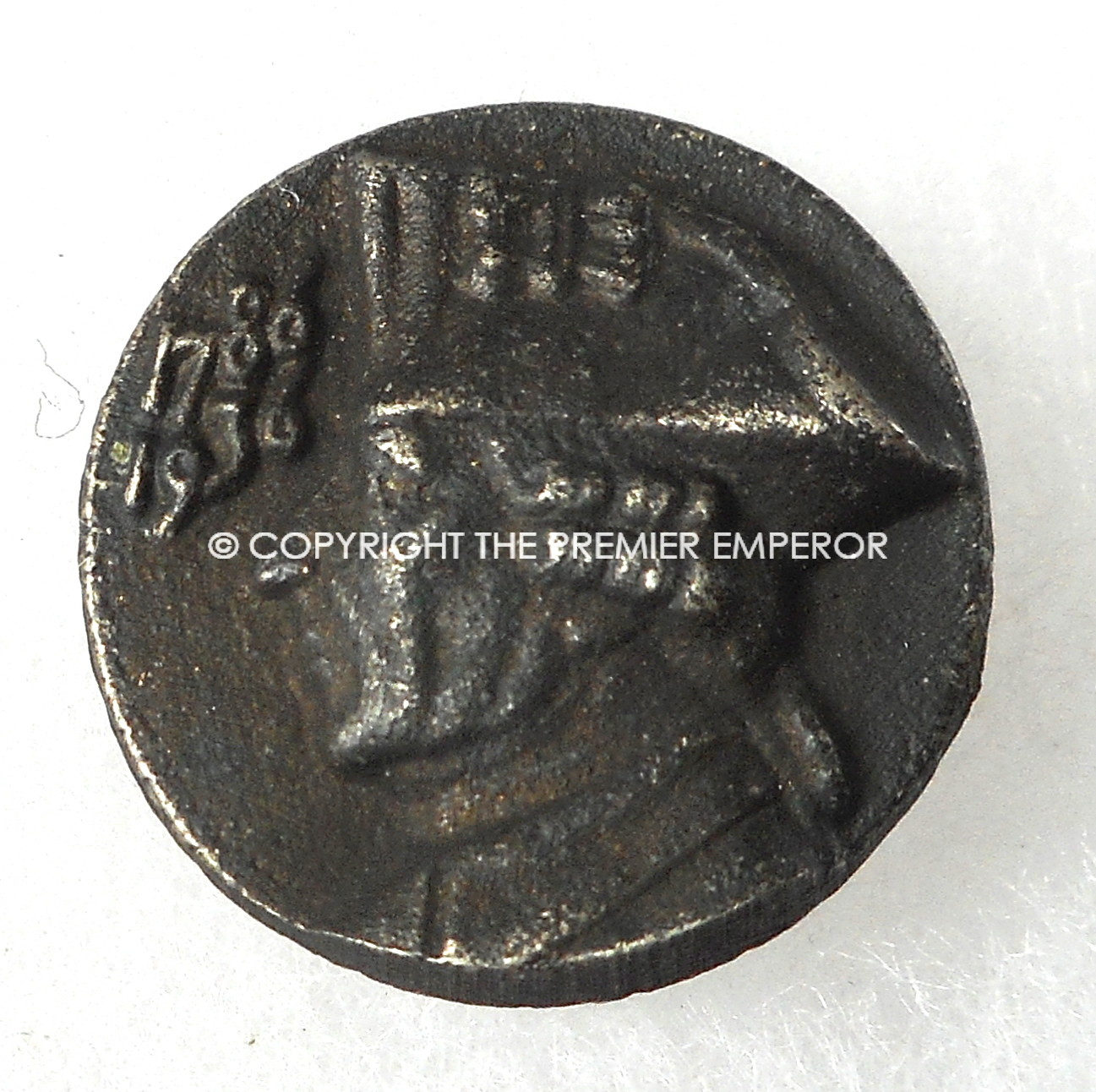 German.Tinnie/Rally Badge.WHW(Winter Help Work) badge commemorating Frederick the Great.Circa.1936