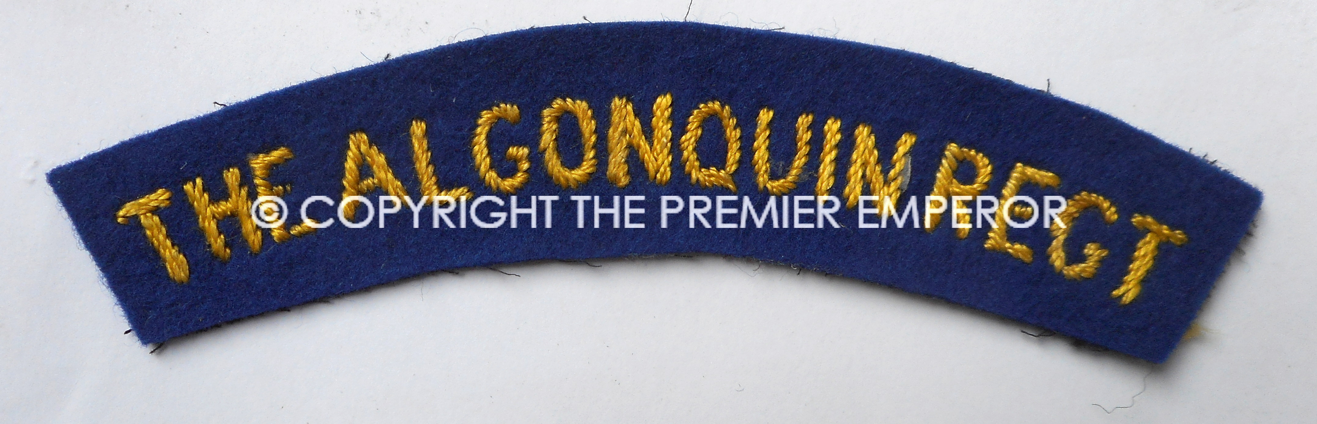 Canada. Algonquin Regiment cloth shoulder title.