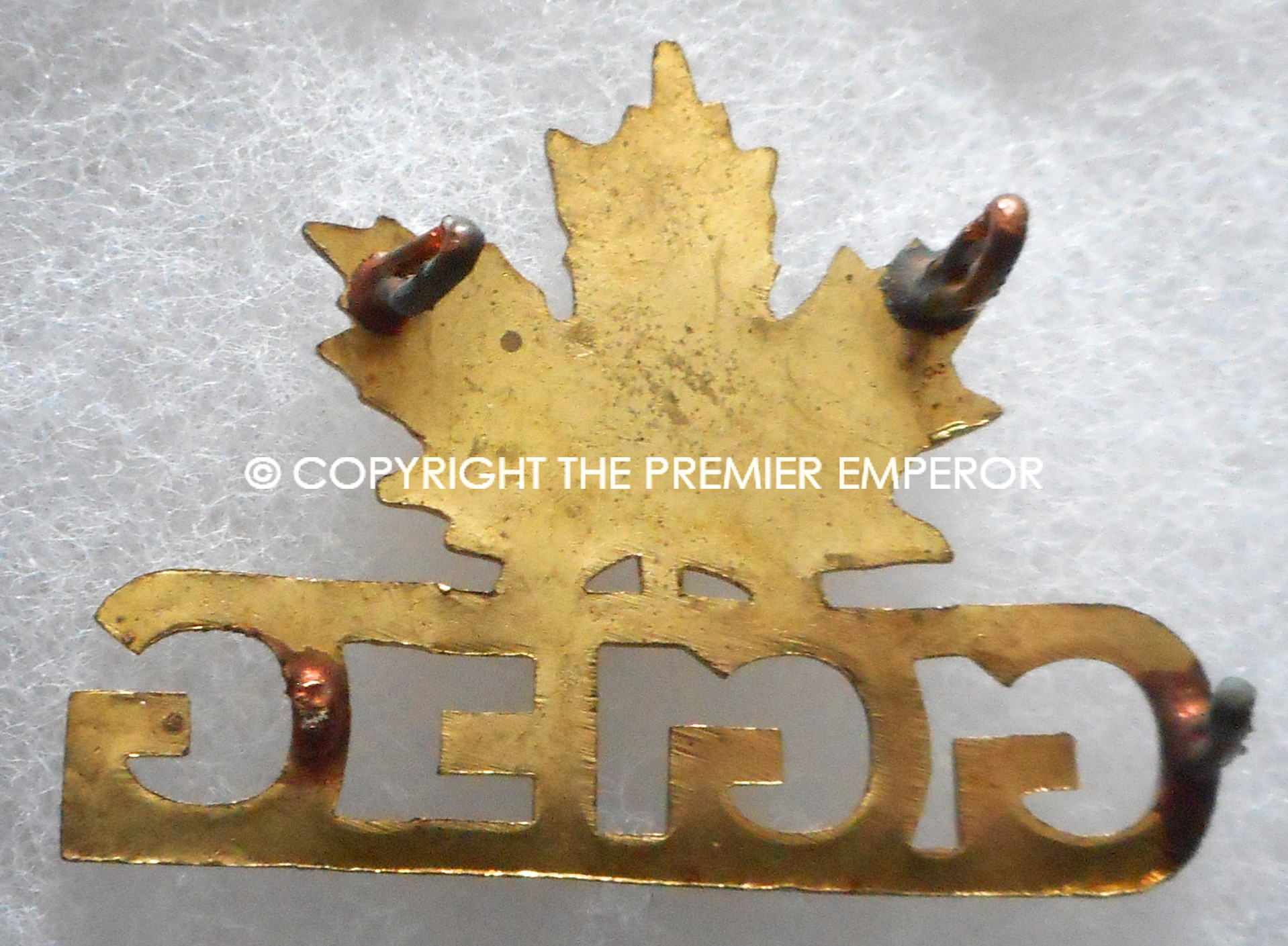 Canada. Governor Generals Foot Guards brass shoulder title.
