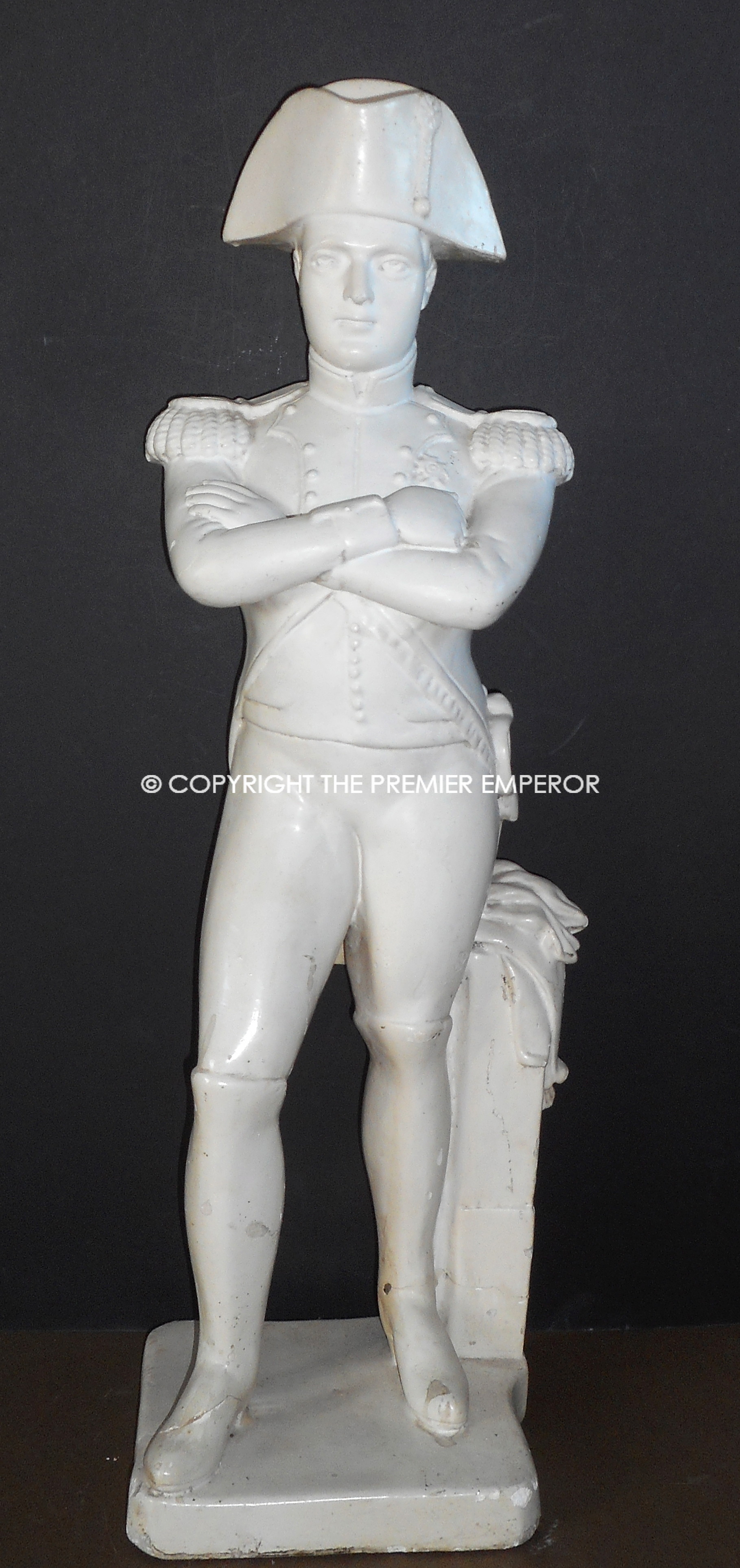 France. Large plaster figure of Napoleon Bonaparte. Circa. 19th Century.(Repaired)