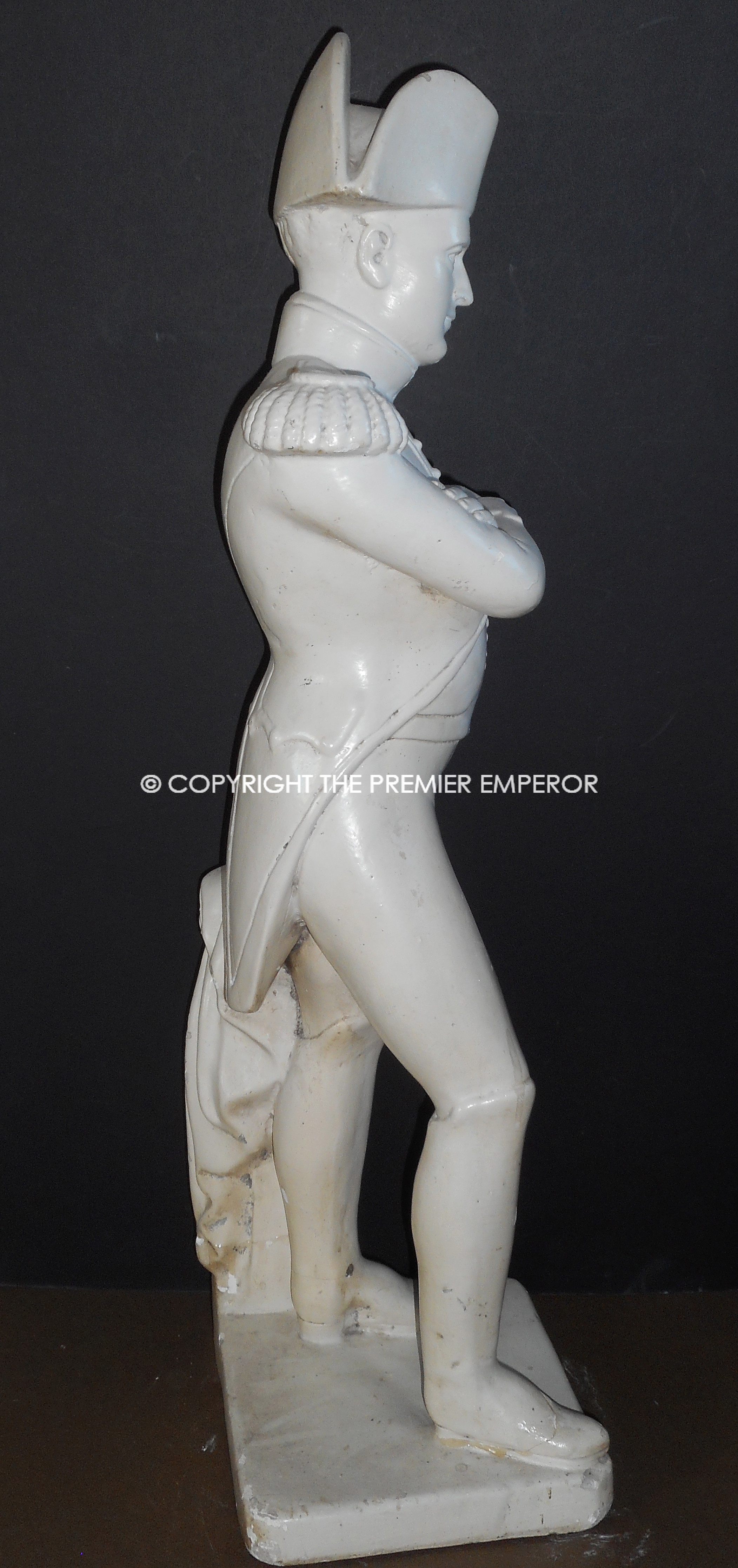 France. Large plaster figure of Napoleon Bonaparte. Circa. 19th Century.(Repaired)