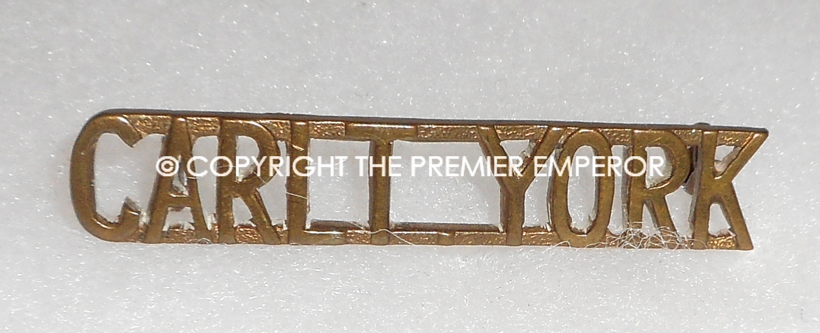 Canada. The Carlton & York Regiment metal shoulder title.Circa.1939