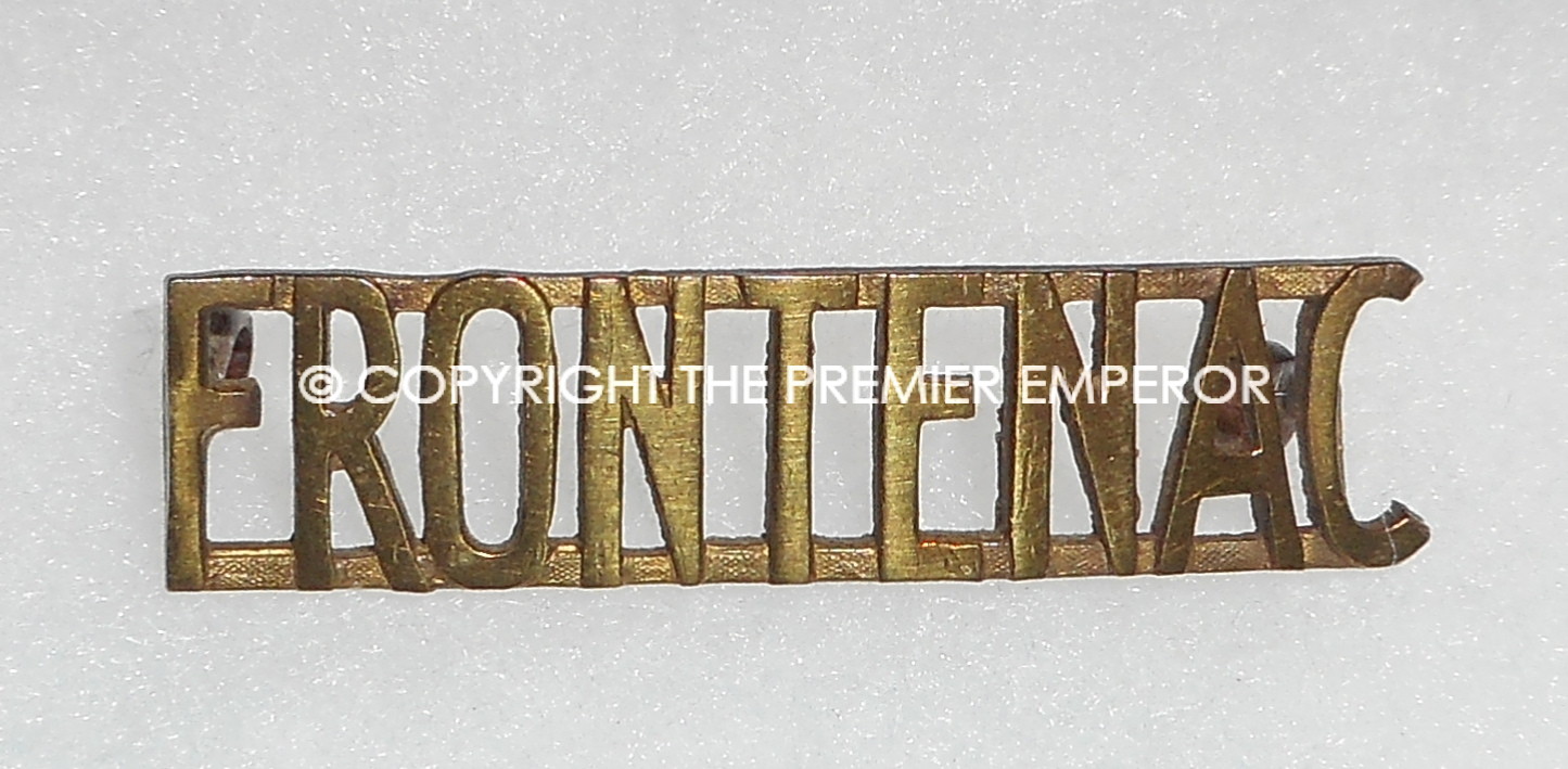 Canada. The Frontenac Regiment metal shoulder title.Circa.1932