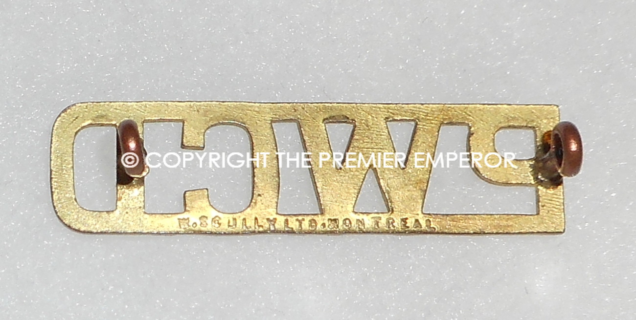 Canada. The 3rd Prince of Wales Canadian Dragoons metal shoulder title.Circa.1931-36