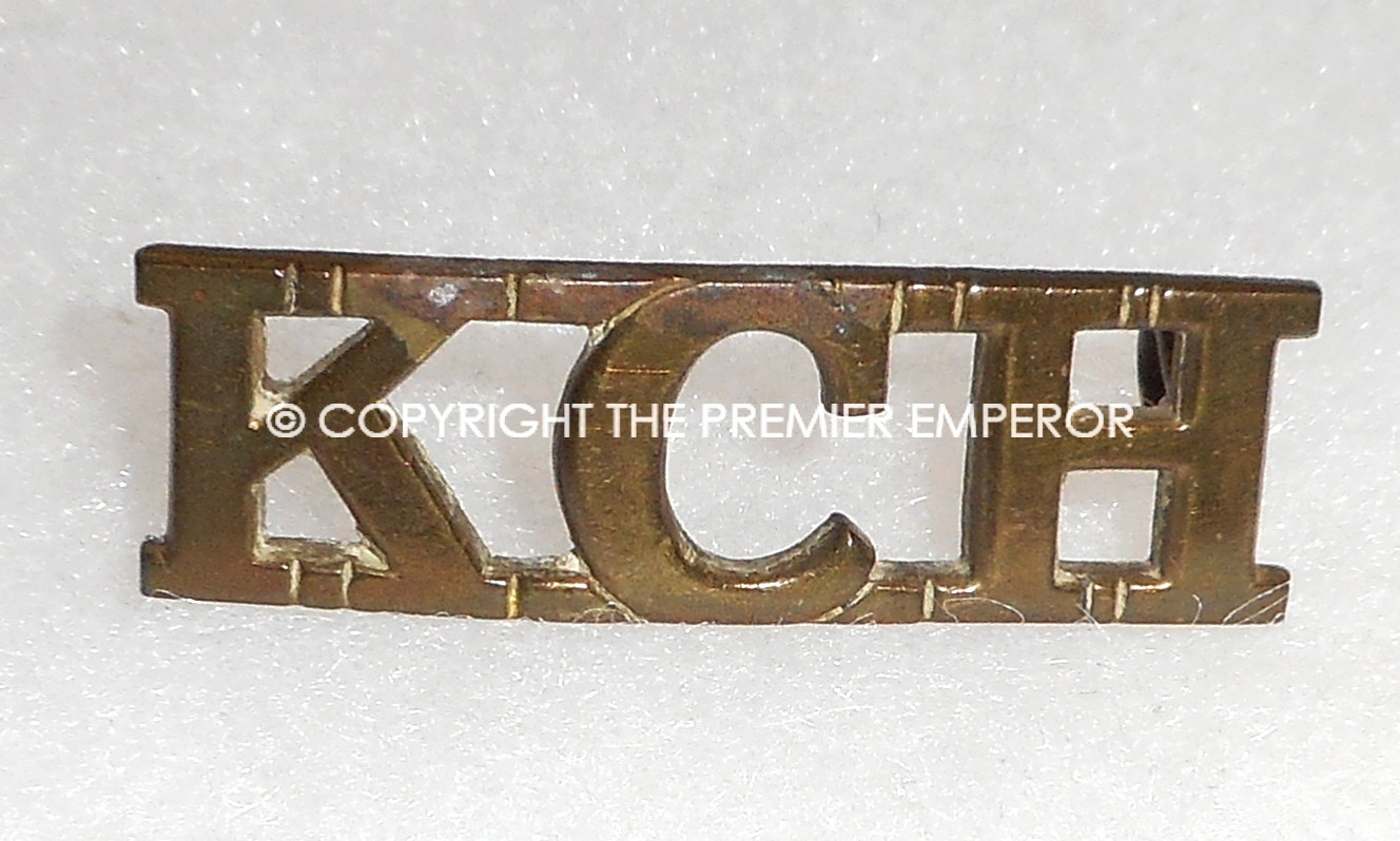 Canada. The King's Canadian Hussars brass shoulder title. Circa.1925-36
