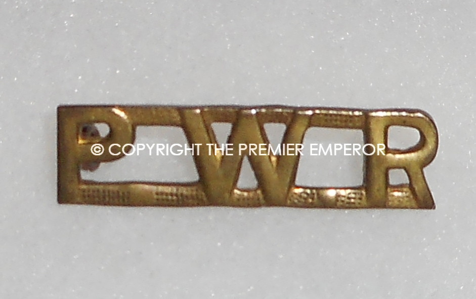 Canada. The Prince of Wales Rangers(The Peterborough Regiment) brass shoulder title. Circa.1920-36