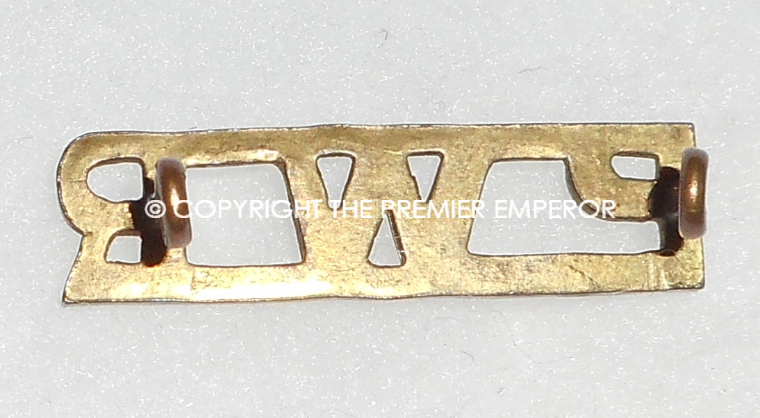 Canada. The Prince of Wales Rangers(The Peterborough Regiment) brass shoulder title. Circa.1920-36