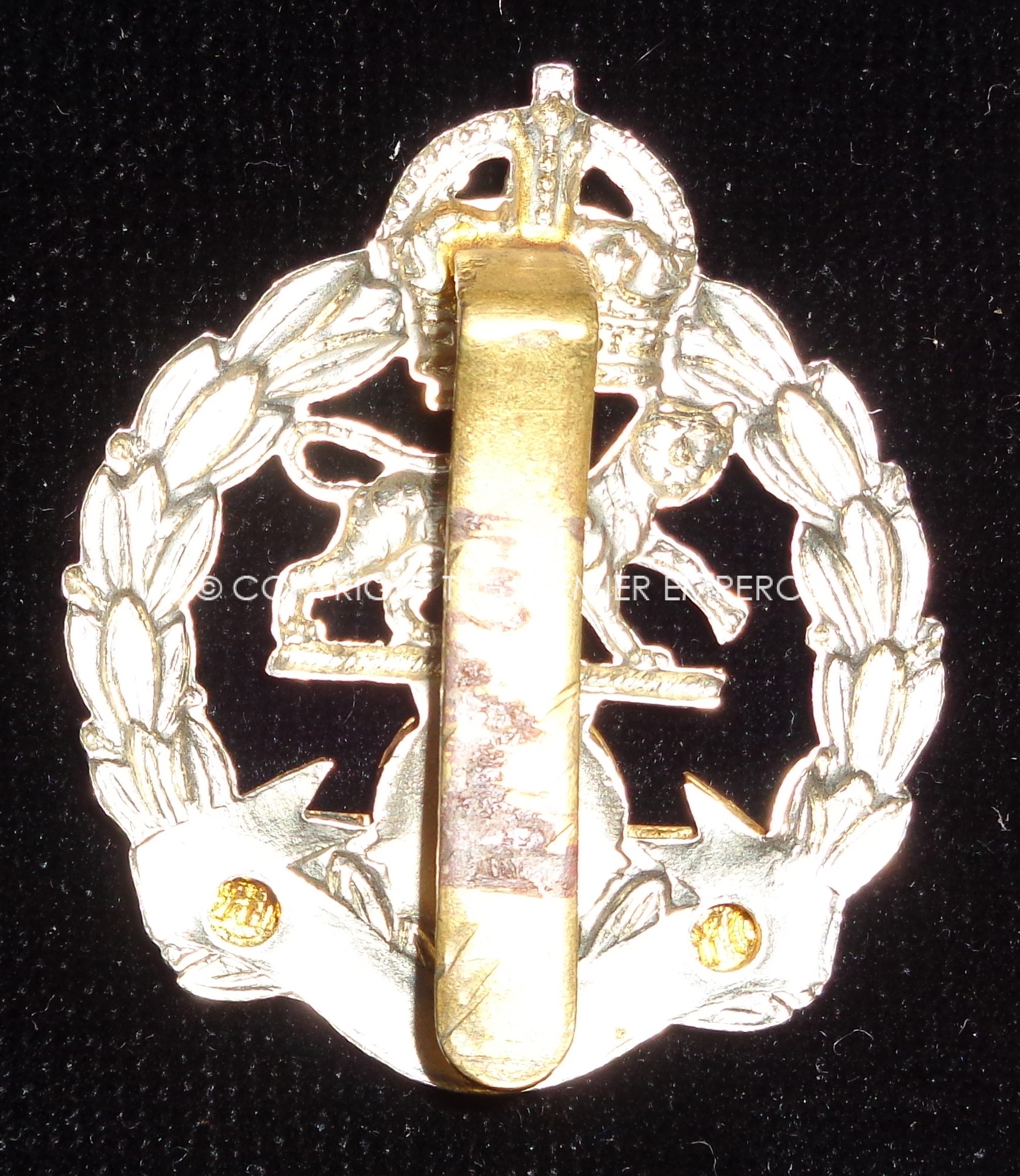 British. The Royal Hampshire Regiment cap badge.Circa.1949