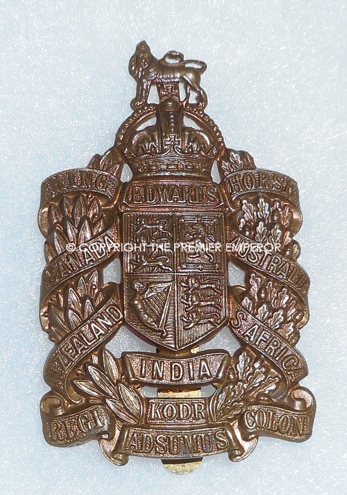 British King Edward's Horse(The Dominions Regiment)Special Reserve Cavalry cap badge.2nd type. Circa.1908-1922
