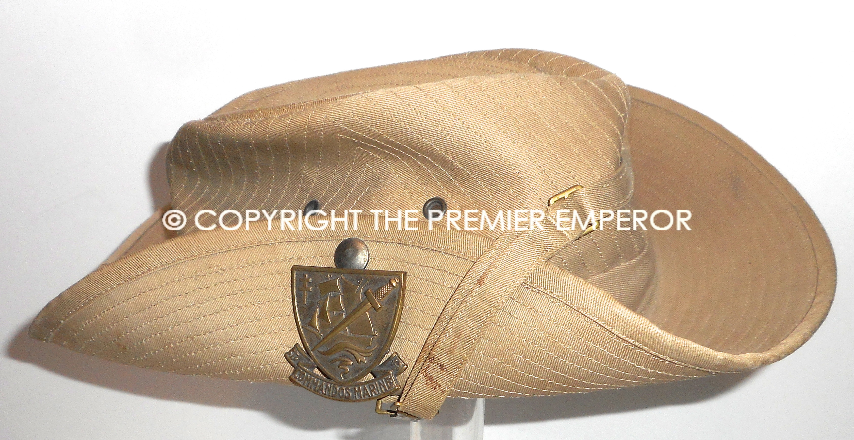 France.Indochine/Algeria period Chapeau de Brousse. Circa.1950/60's Commandos Marine.