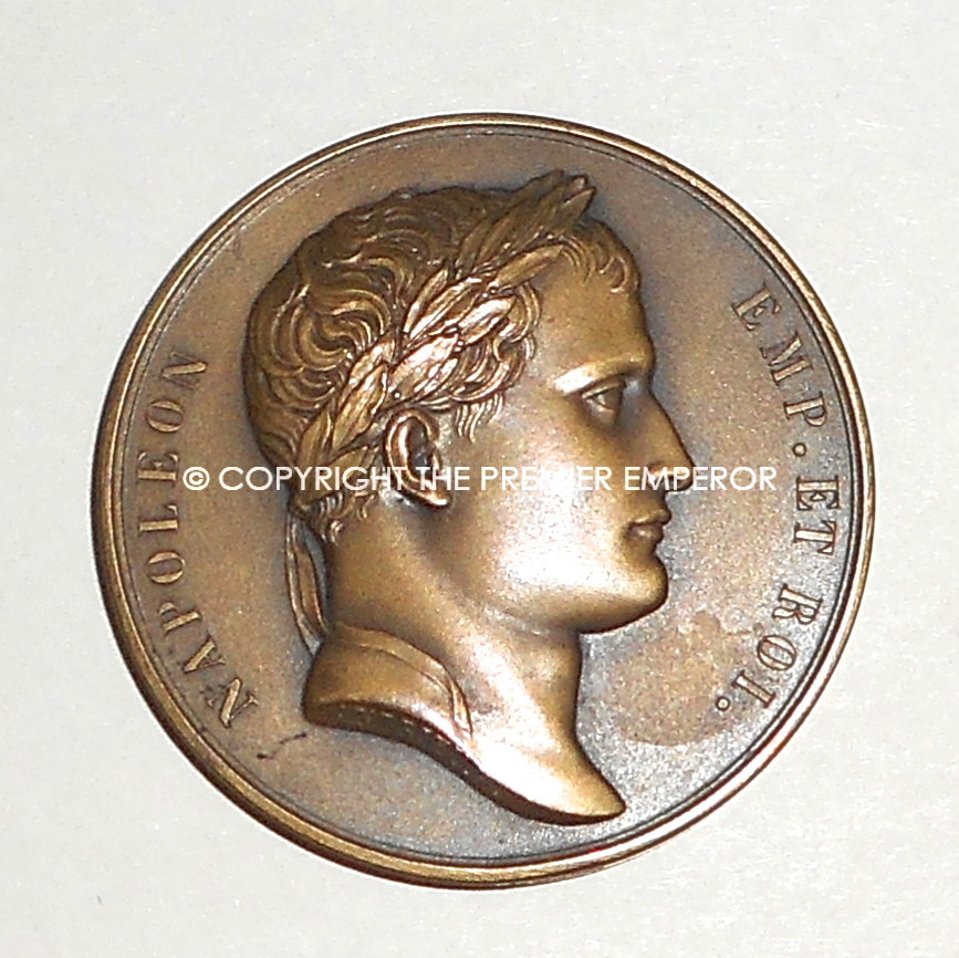 French bronze medallion of Napoleon Emperor & King for Egypt.
