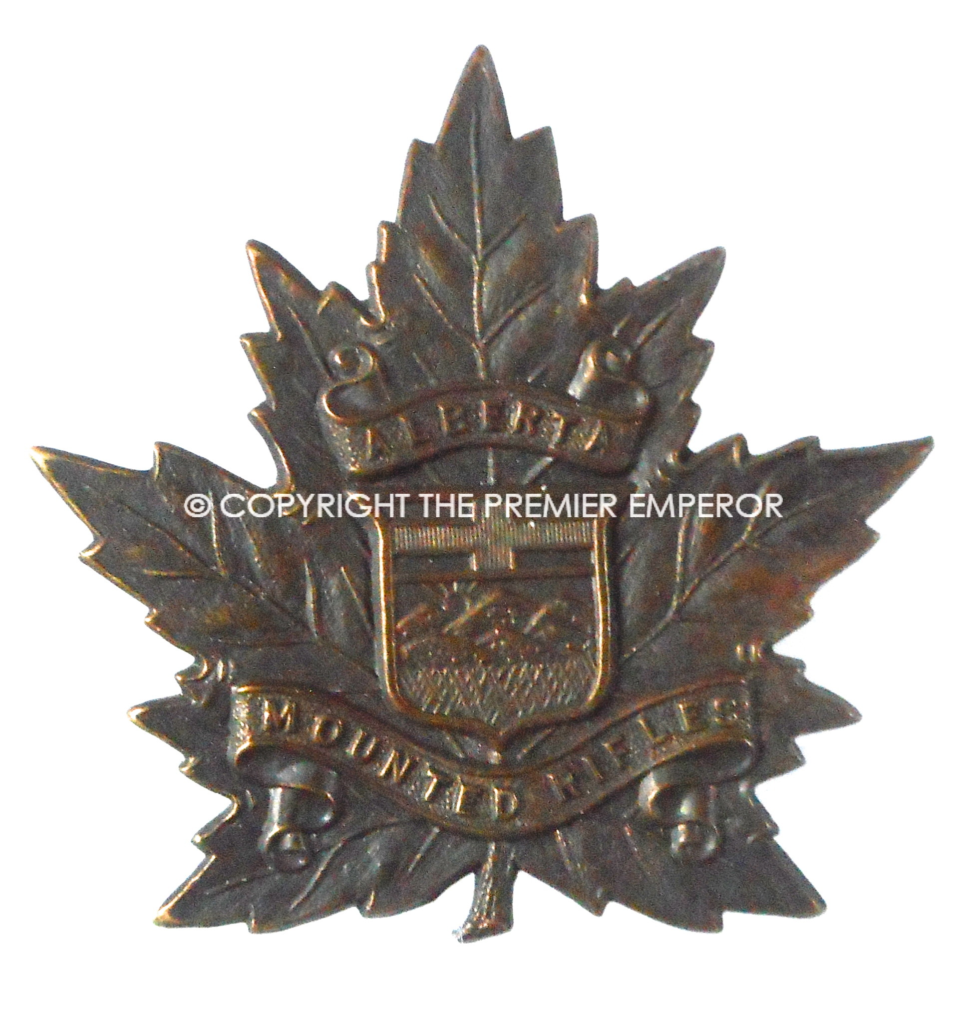 Canada. The Alberta Mounted Rifles cap badge. Circa.1924