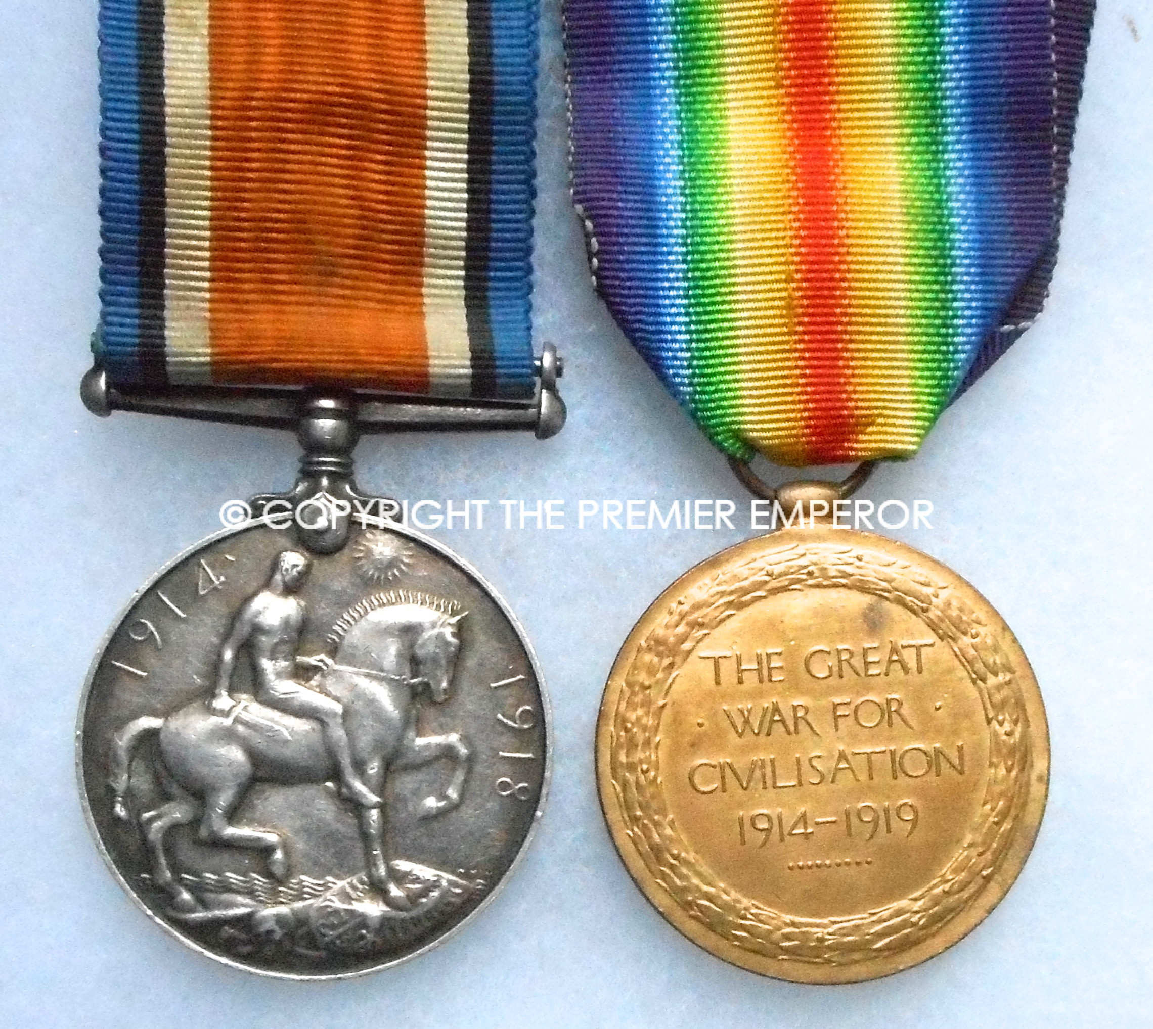 British War 1914/1918 & Victory medal 1914/1919 pair to the Army Veterinary Corps.(A.V.C.)