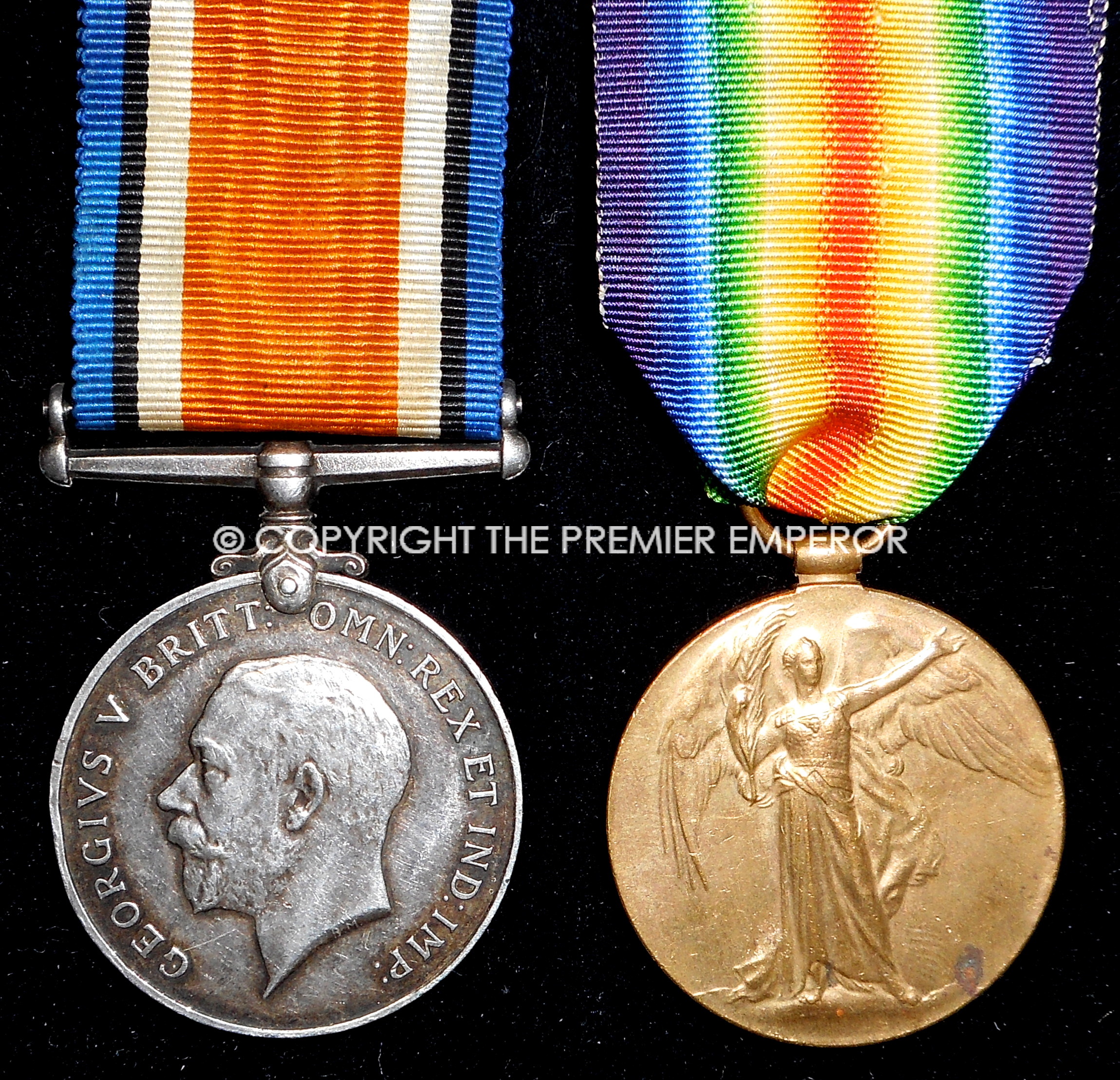 British War 1914/1918 & Victory medal 1914/1919 pair to the Army Veterinary Corps.(A.V.C.)