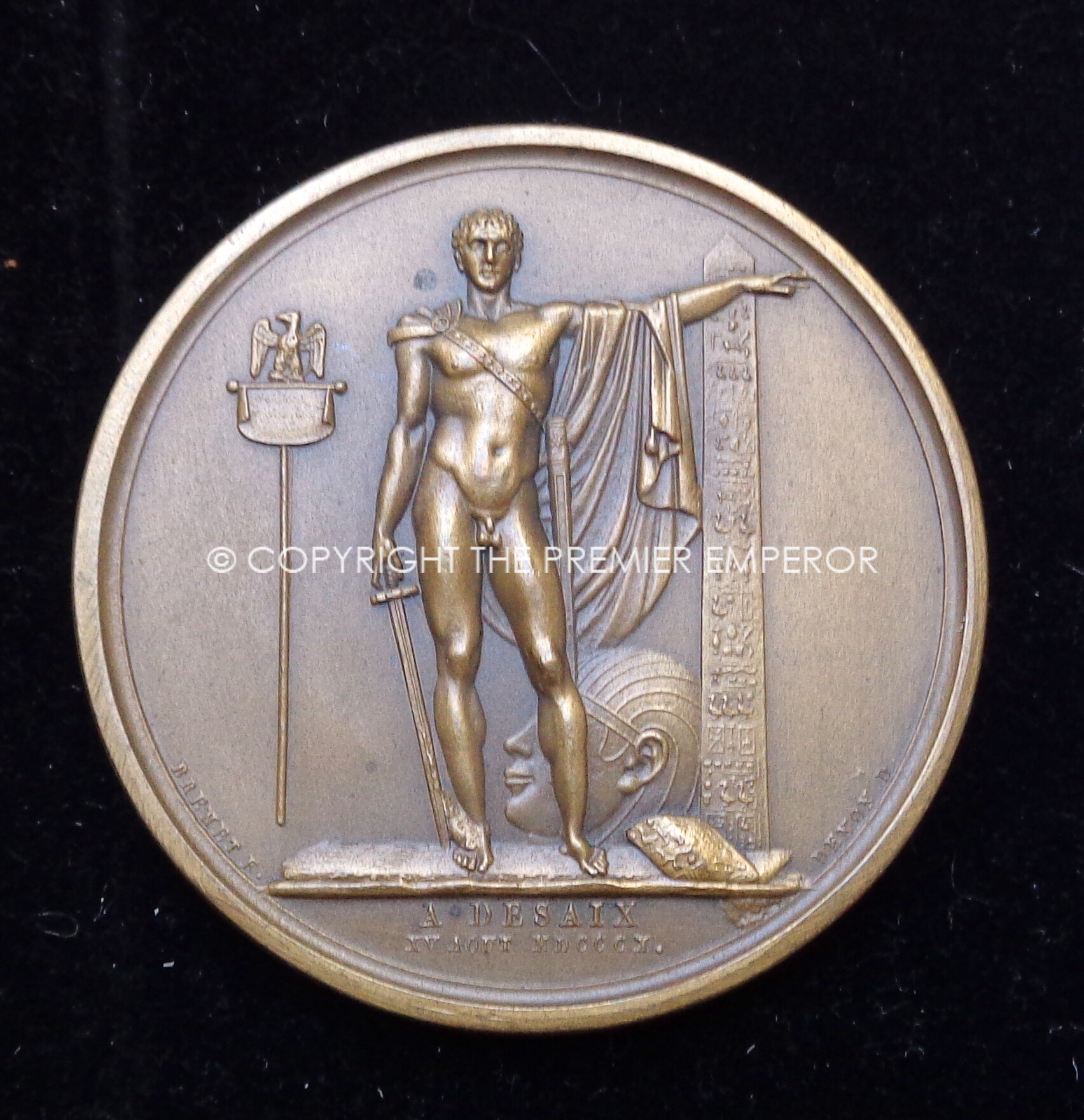 France: Bronze medallion of Napoleon Emperor & King for Egypt.