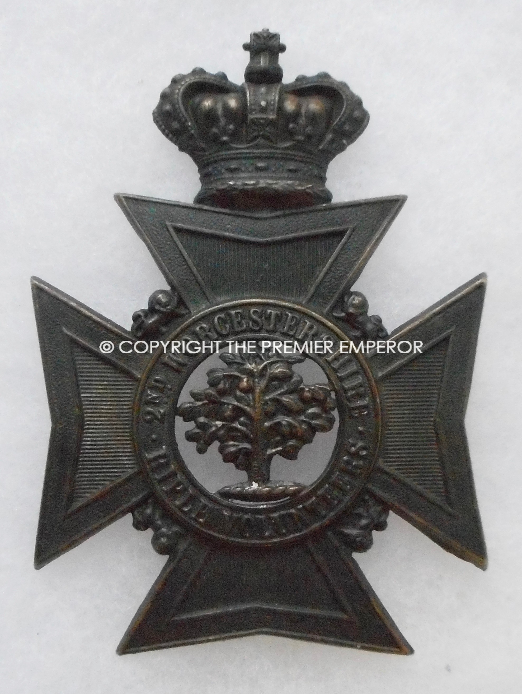 British 2nd Worcestershire Rifle Volunteers shako plate.