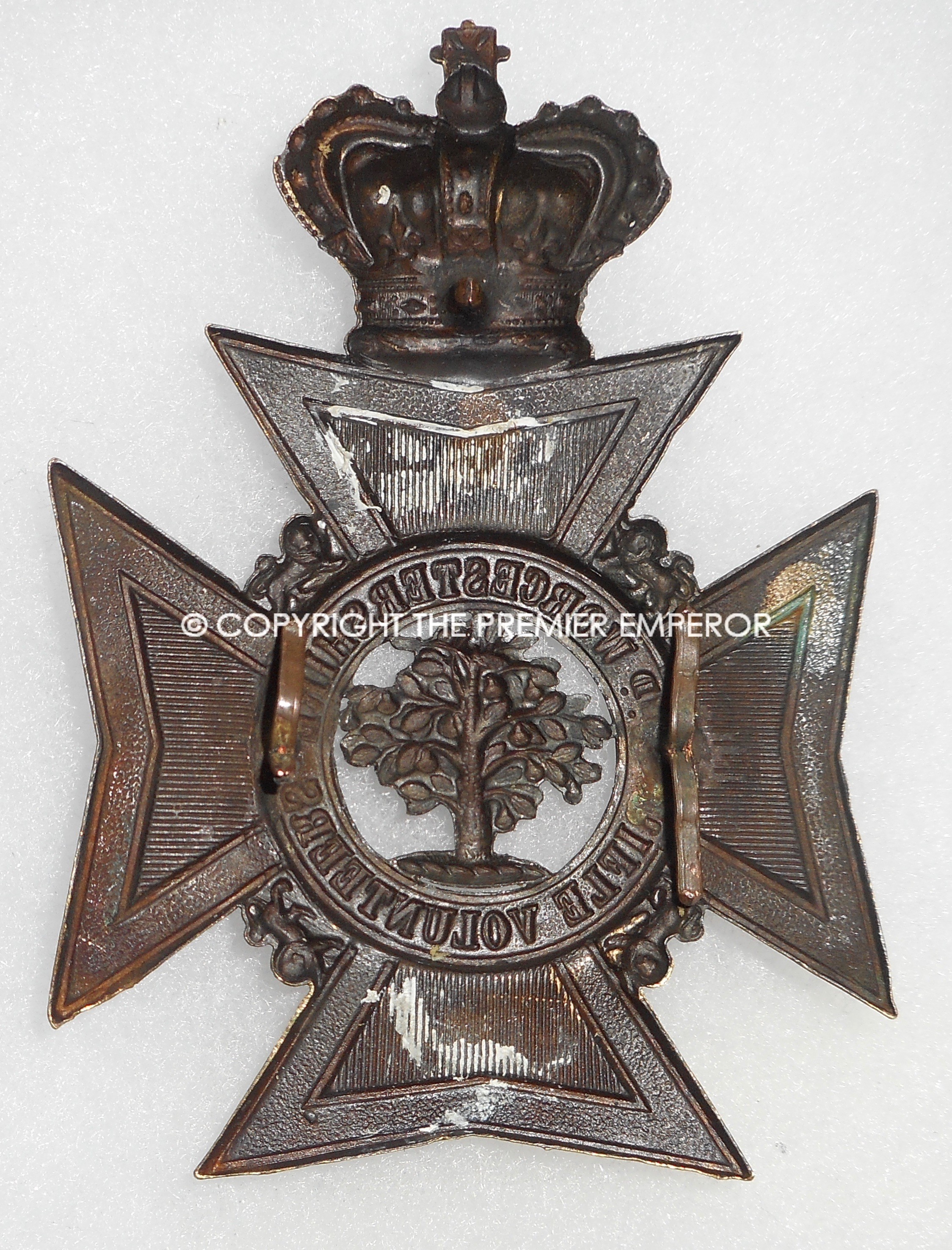 British 2nd Worcestershire Rifle Volunteers shako plate.
