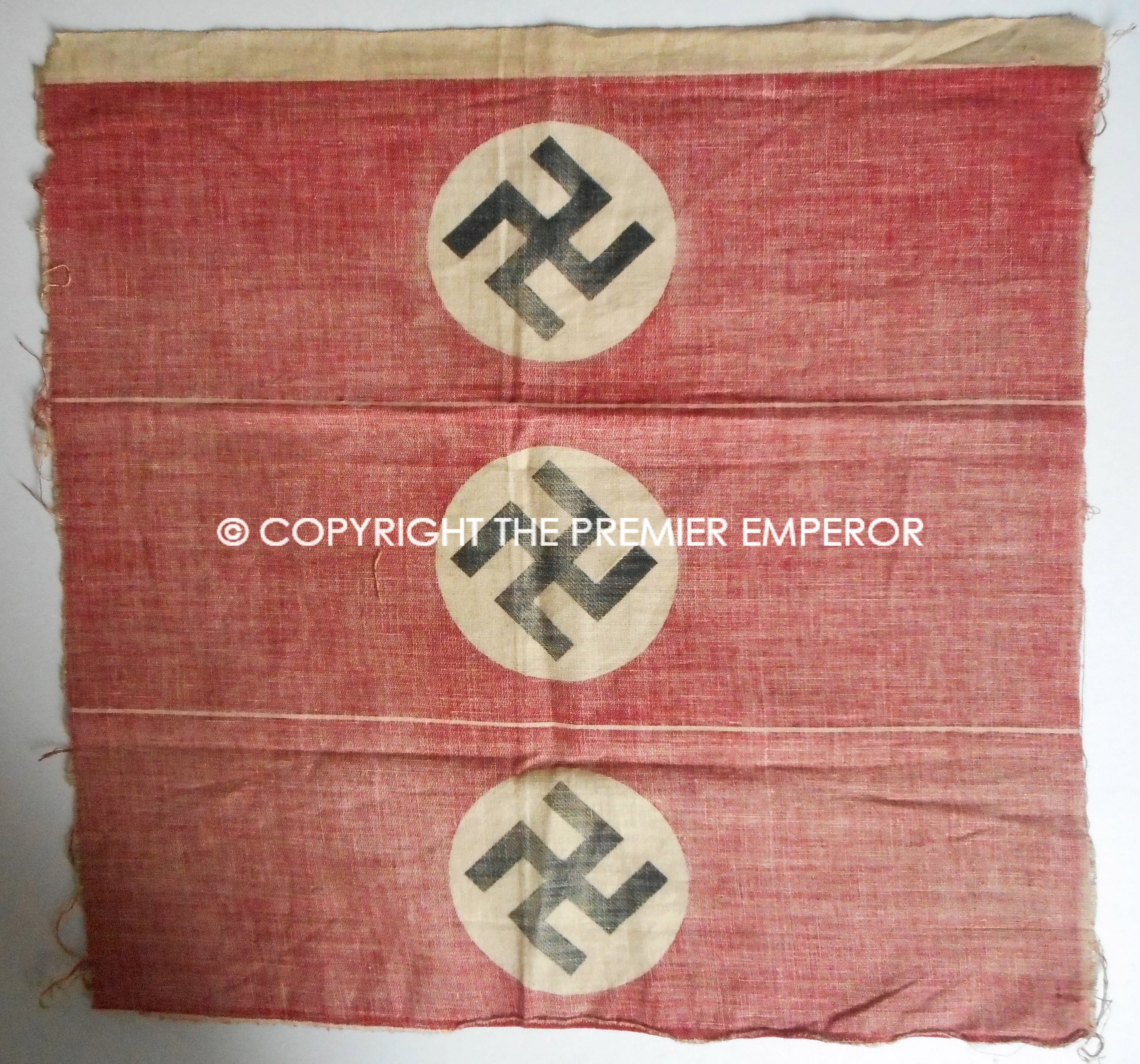 German N.S.D.A.P. Uncut Screen printed Brassards/armbands. Circa.1930's