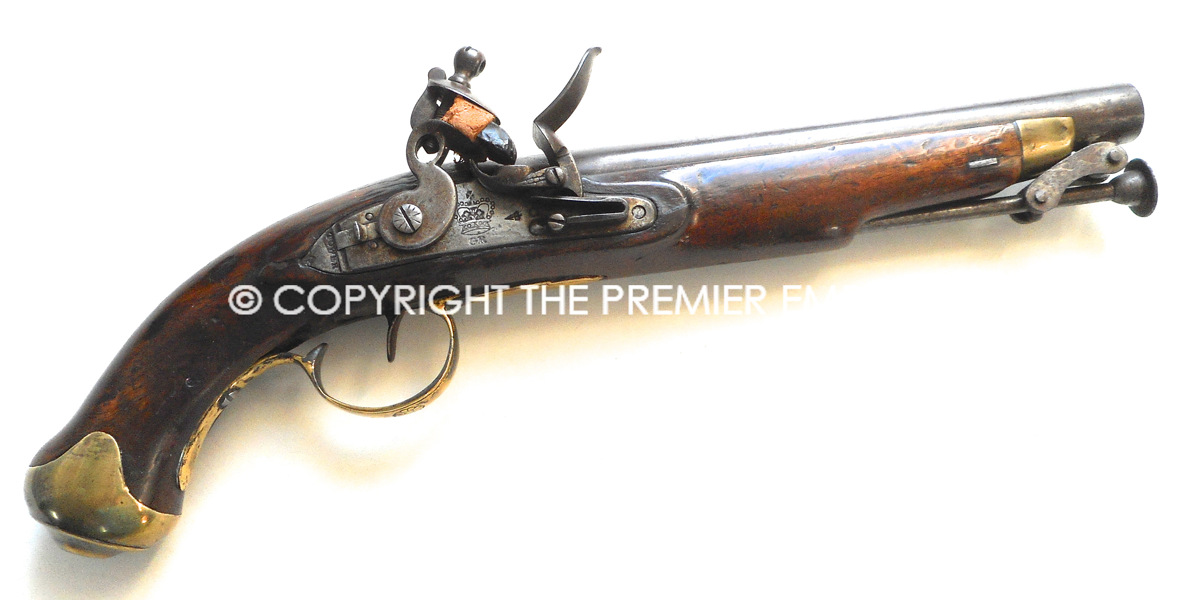 British New Land Service Flintlock Military pistol. Circa.1800's