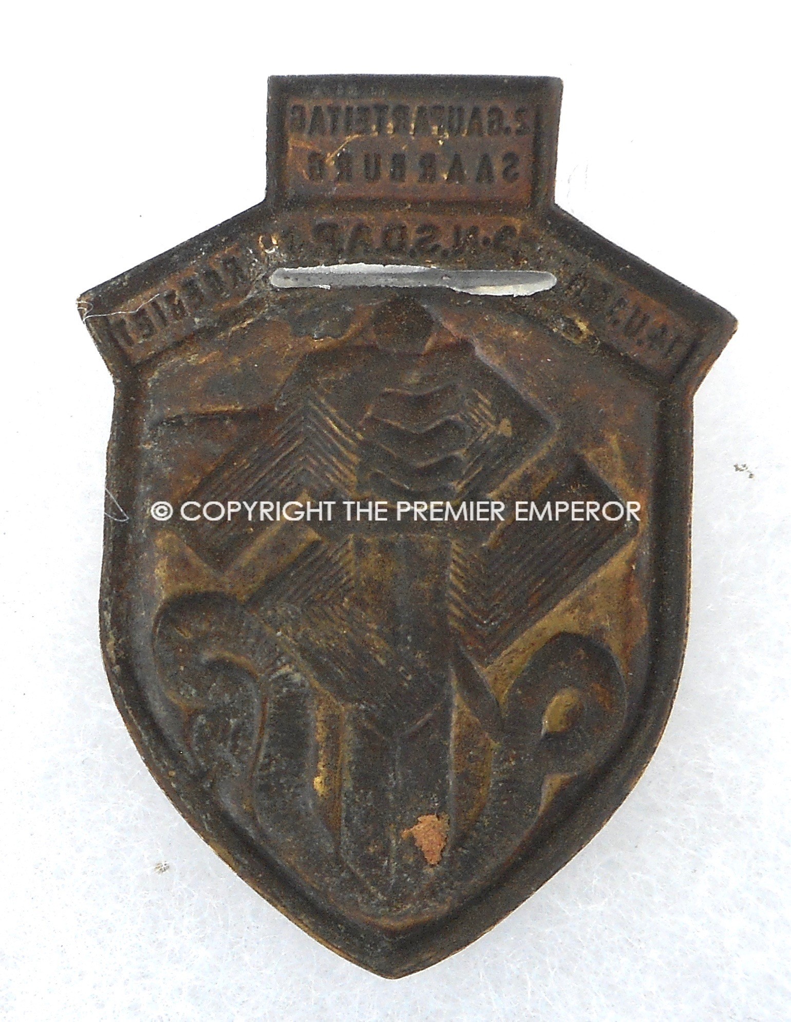 GermanTinnie/Daybadge.2ndGauparteitagAaarburg..14.u.15.Okt.33.N.S.D.A.P.Saargebiet.Circa.1933
