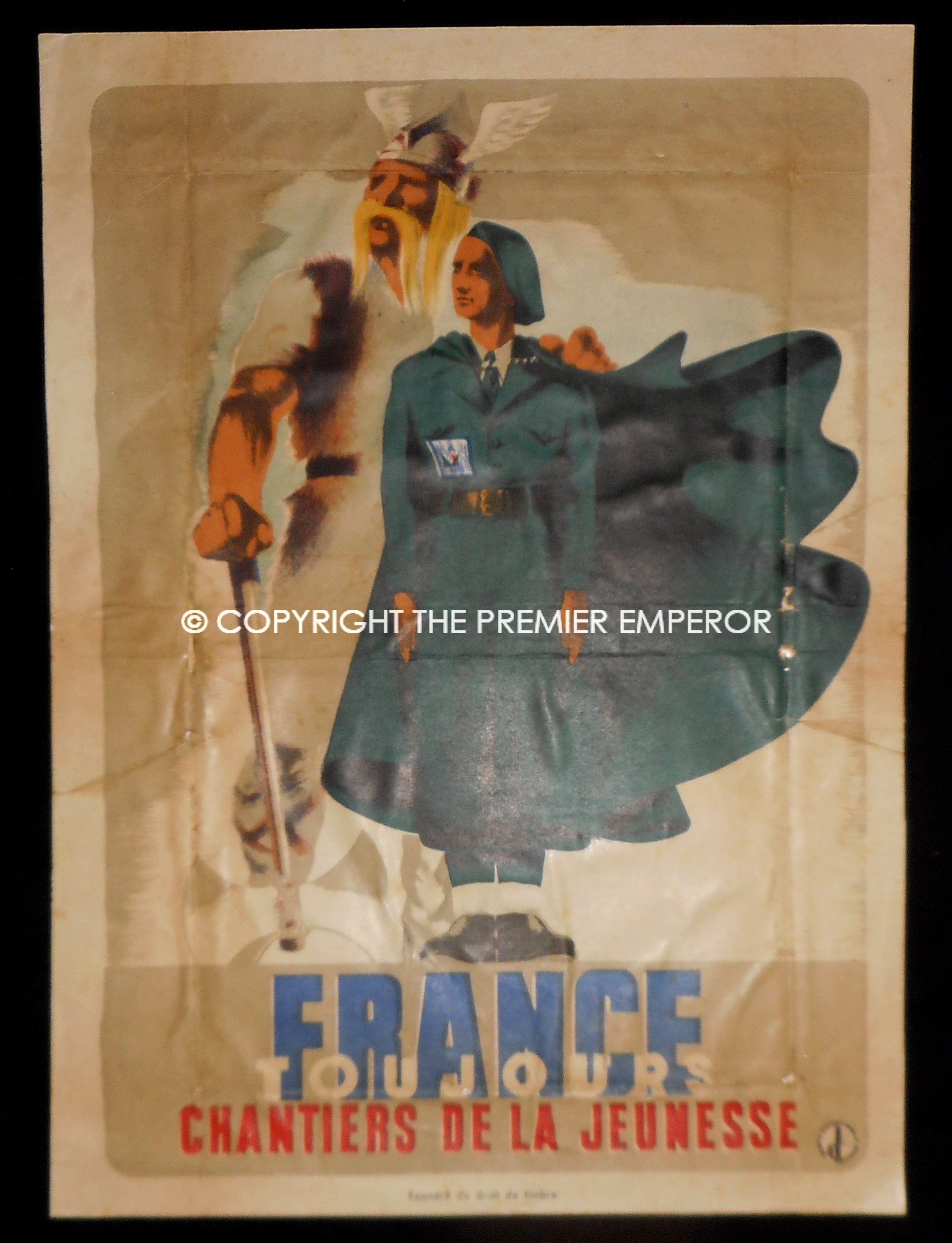 France. CJF. (Chantiers Jeunesse Francais) Small A4 size Poster.Circa.1940's