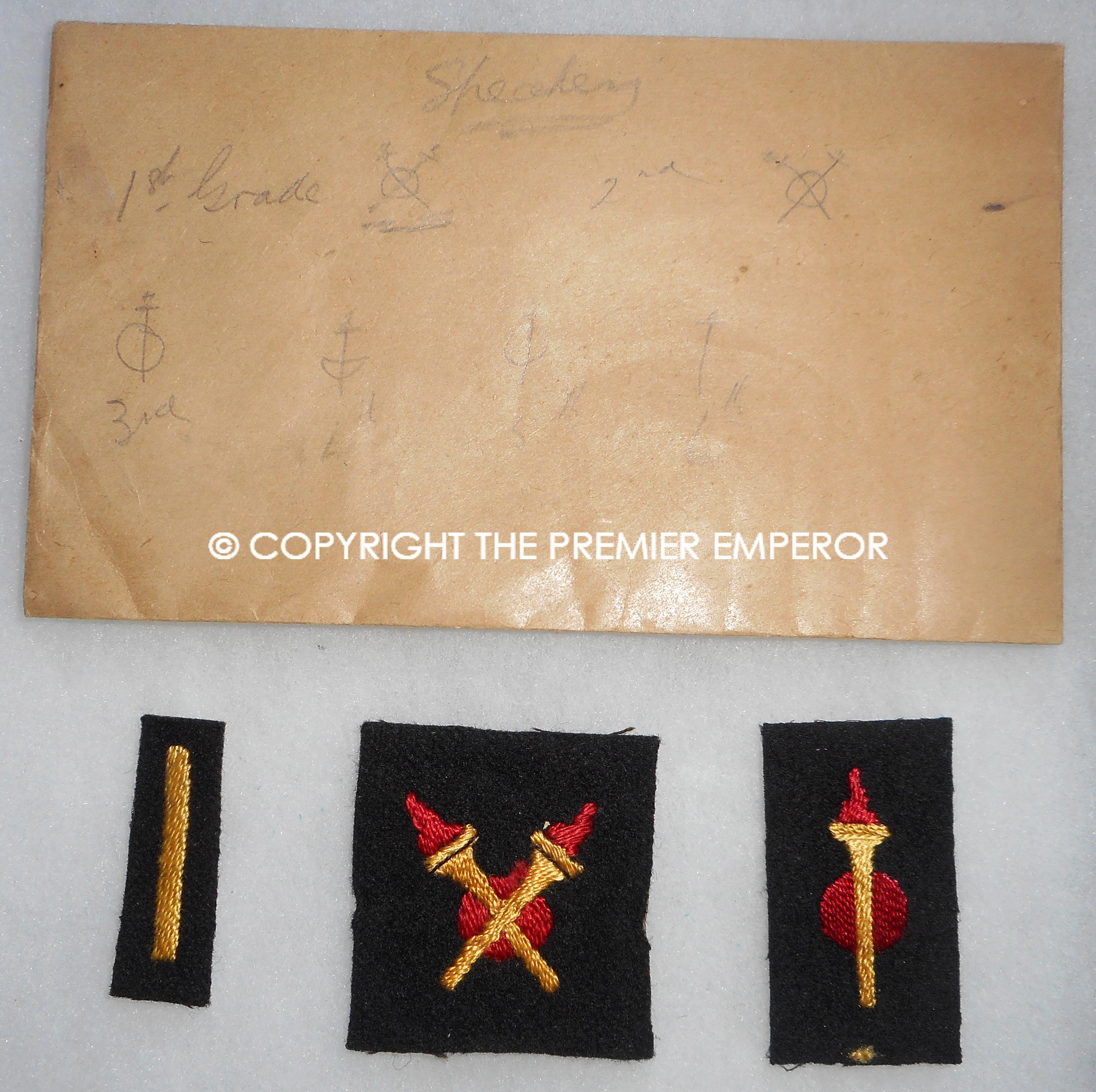British: Very Rare set of BUF(British Uniuon of Fascists) Speakers Grade badges. Circa.1930's