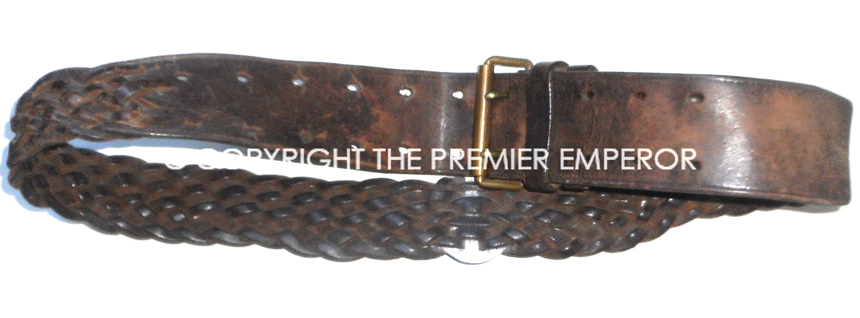 France. Great War Officer's Troupe Coloniale plaid belt. Circa.1914/1918