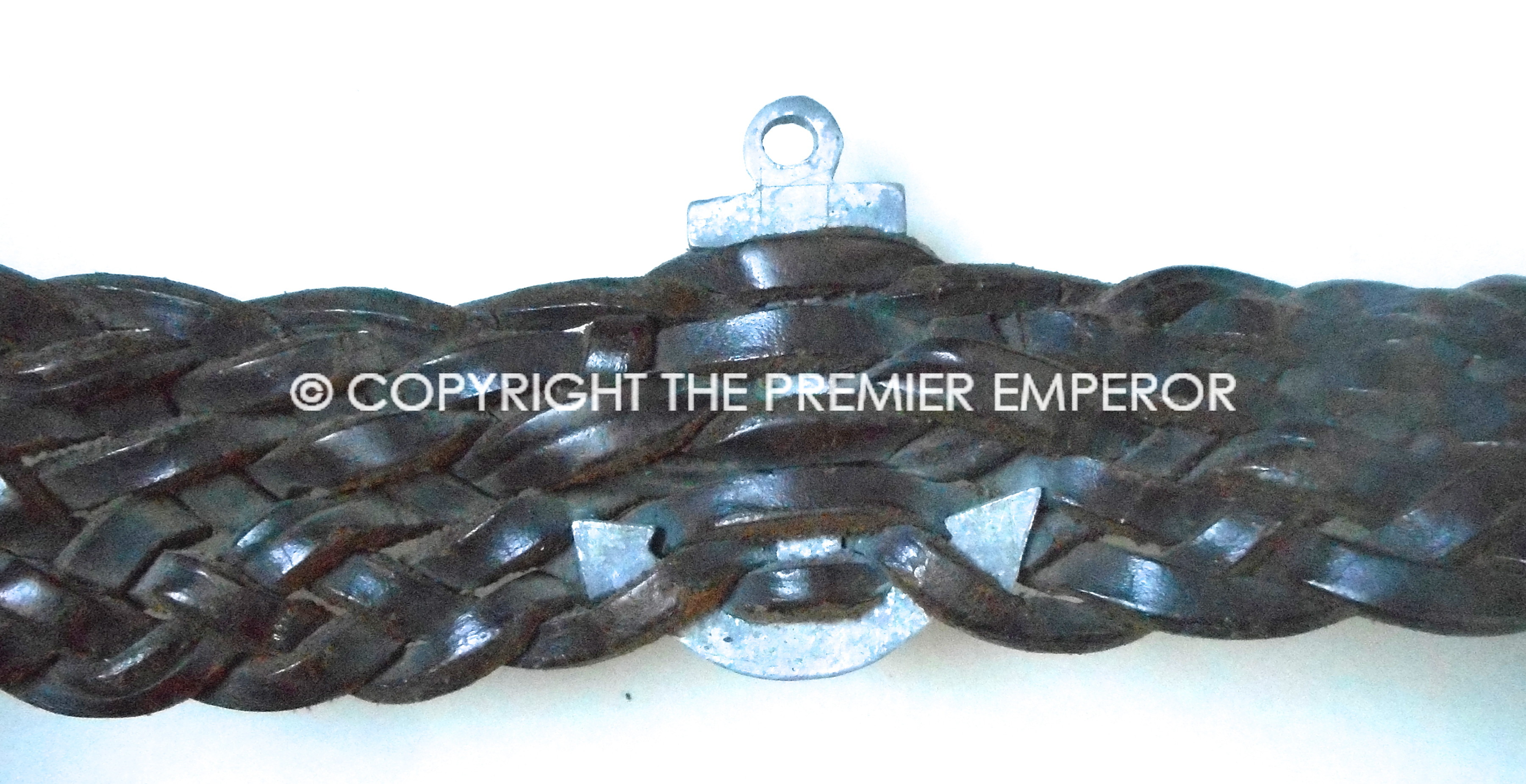 France. Great War Officer's Troupe Coloniale plaid belt. Circa.1914/1918