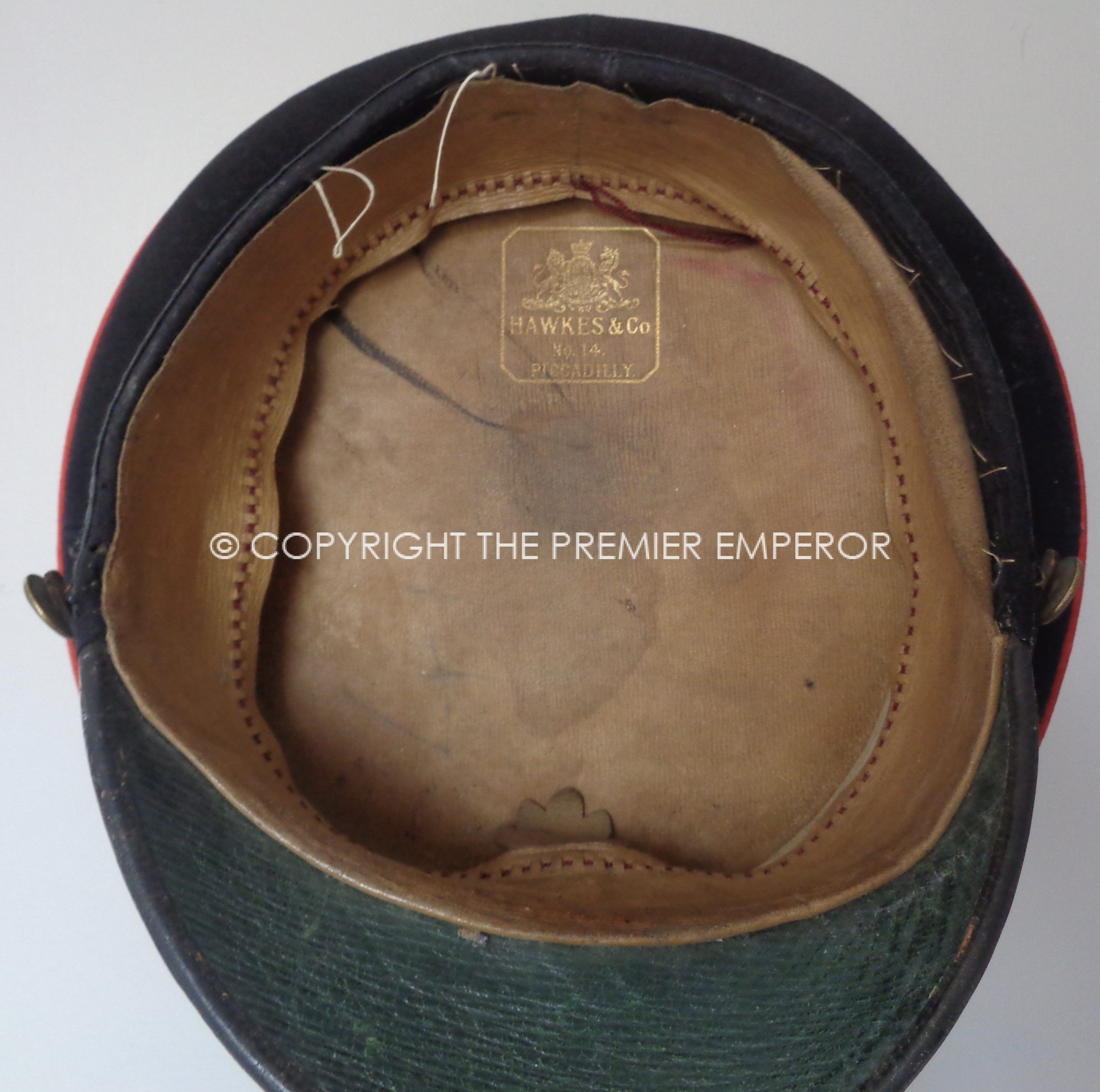 British:- West Riding (Duke of Wellingtons Regt.) Officer’s peaked cap ...
